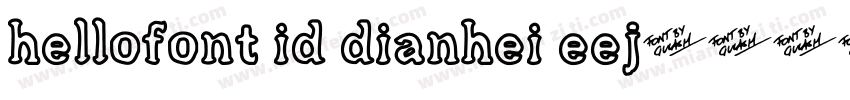 hellofont id dianhei eej字体下载字体转换